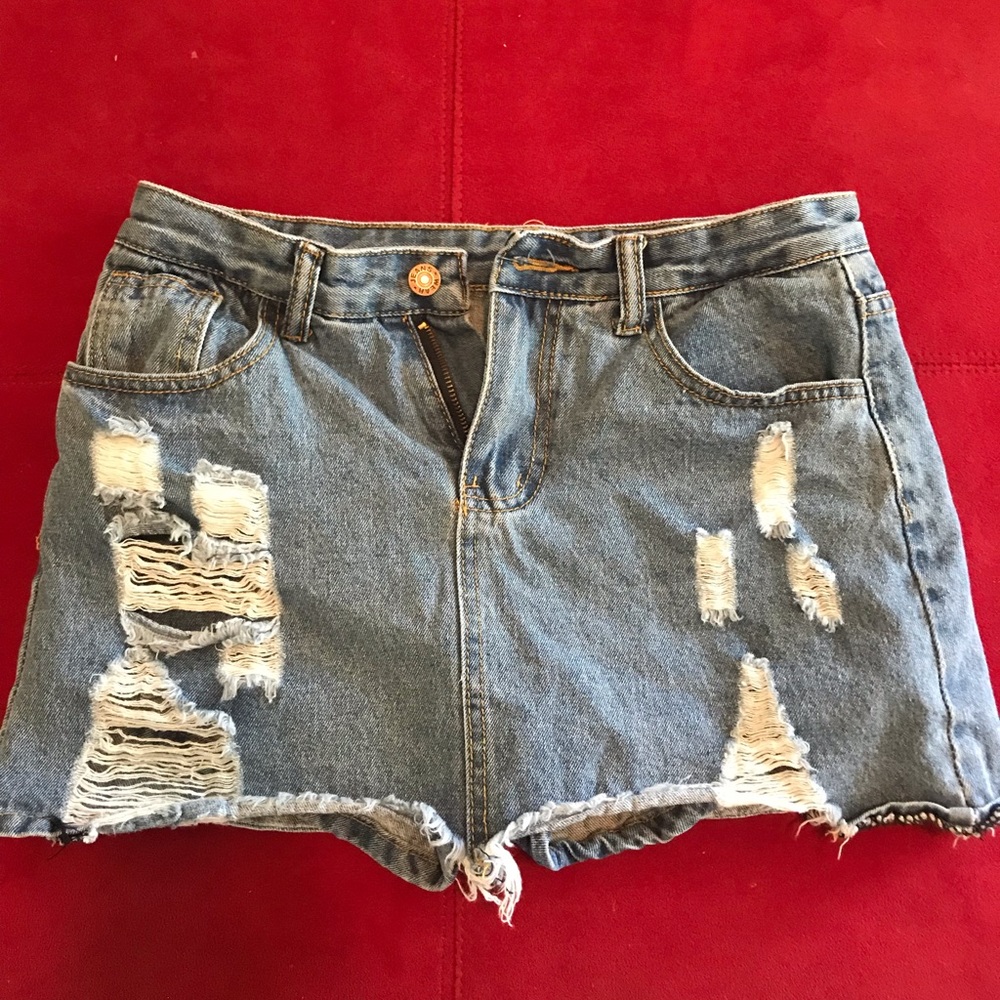SheIn denim mini skirt